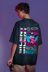 Silent Acid Washed Oversized Tee